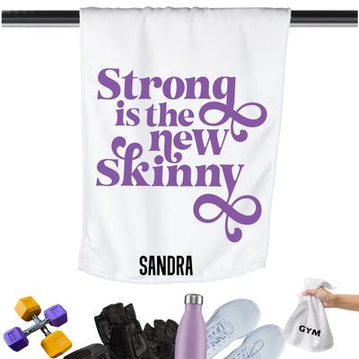 Add a personal touch to your workout gear-a motivational quote to keep the energy high during every session.