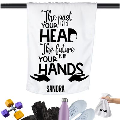 Add a personal touch to your workout gear-a motivational quote to keep the energy high during every session.