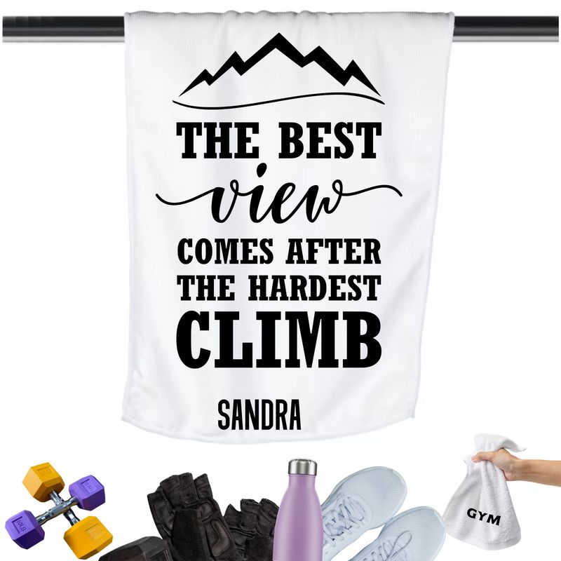 Gym Towels with Inspirational Quotes &amp; Your Name | Custom Fitness Towels