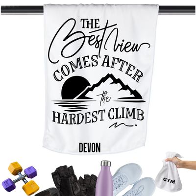 Add a personal touch to your workout gear-a motivational quote to keep the energy high during every session.