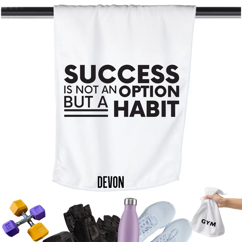 Gym Towels with Inspirational Quotes & Your Name | Custom Fitness Towels Add a personal touch to your workout gear-a motivational quote to keep the energy high during every session.