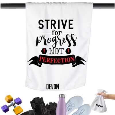 Add a personal touch to your workout gear-a motivational quote to keep the energy high during every session.