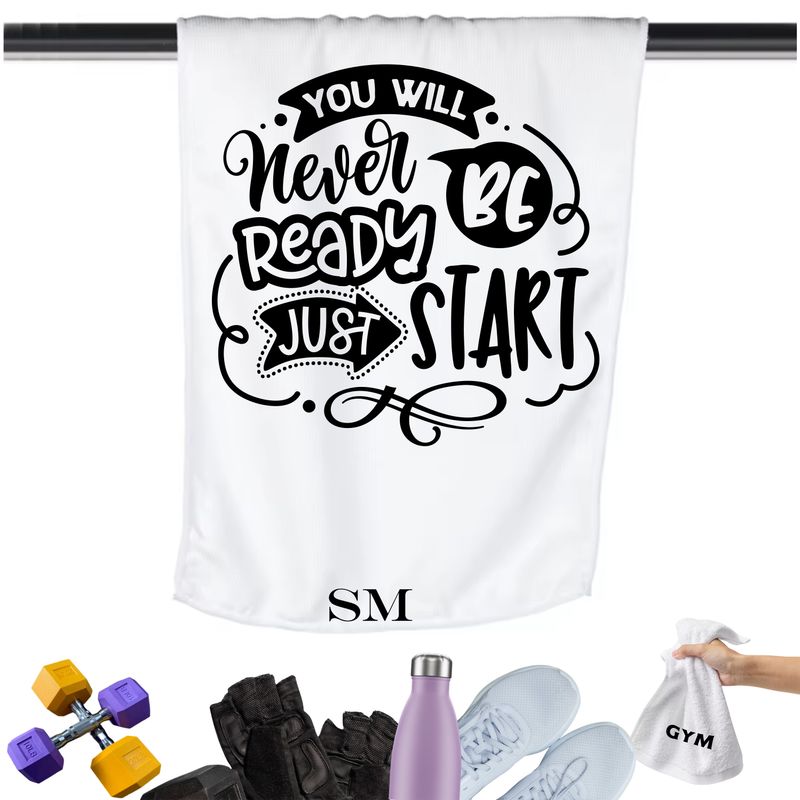 Gym Towels with Inspirational Quotes & Your Name | Custom Fitness Towels Add a personal touch to your workout gear-a motivational quote to keep the energy high during every session.