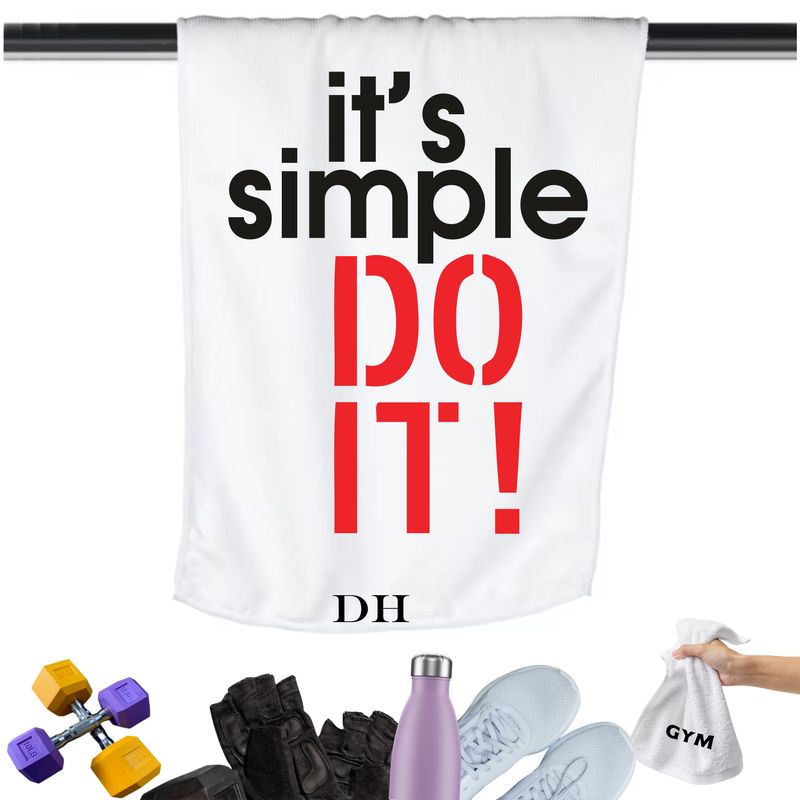Gym Towels with Inspirational Quotes & Your Name | Custom Fitness Towels Add a personal touch to your workout gear-a motivational quote to keep the energy high during every session.