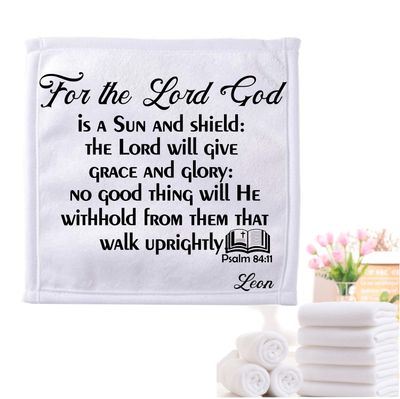Personalized Towels with Custom Name and Bible verse | Monogram Towels with Scripture Verse
