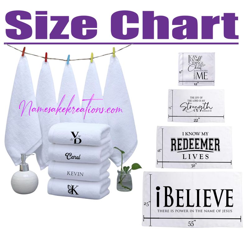Personalized Towels with Custom Name and Bible verse | Monogram Towels with Scripture Verse