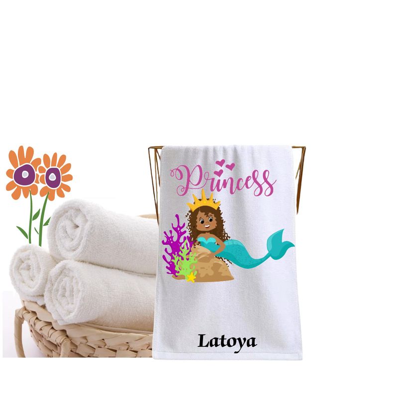 Personalized Bath Towels for Kids with Uplifting Words | Kids Towels with Custom Name