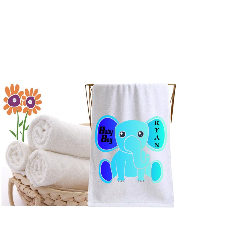 Personalized Bath Towels for Kids with Uplifting Words | Kids Towels with Custom Name