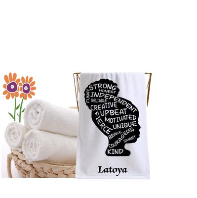 Personalized Bath Towels for Kids with Uplifting Words | Kids Towels with Custom Name Gentle on sensitive skin, providing a cozy and comforting experience.