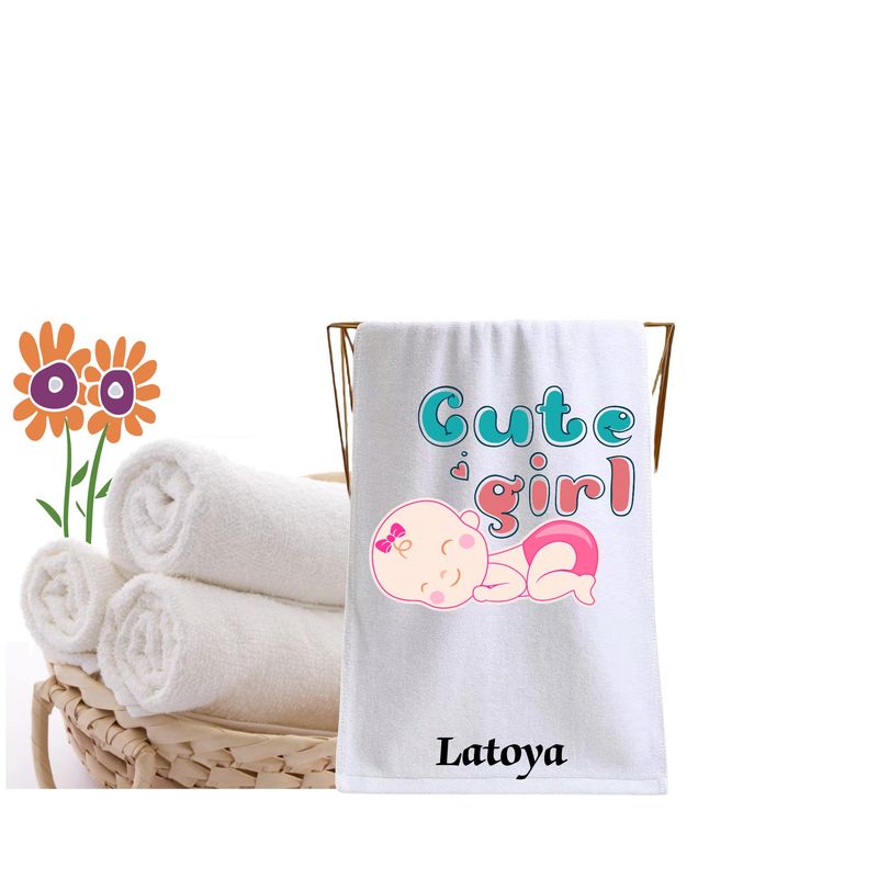 Personalized Bath Towels for Kids with Uplifting Words | Kids Towels with Custom Name