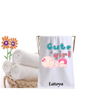 Personalized Bath Towels for Kids with Uplifting Words | Kids Towels with Custom Name
