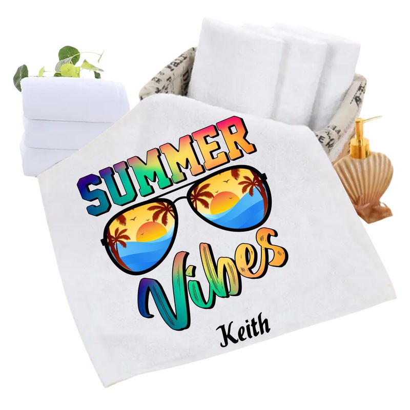 Personalized luxury towels with custom name and uplifting quotes