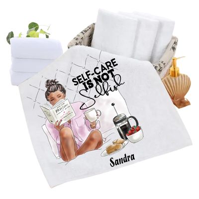 Personalized luxury towels with custom name and uplifting quotes