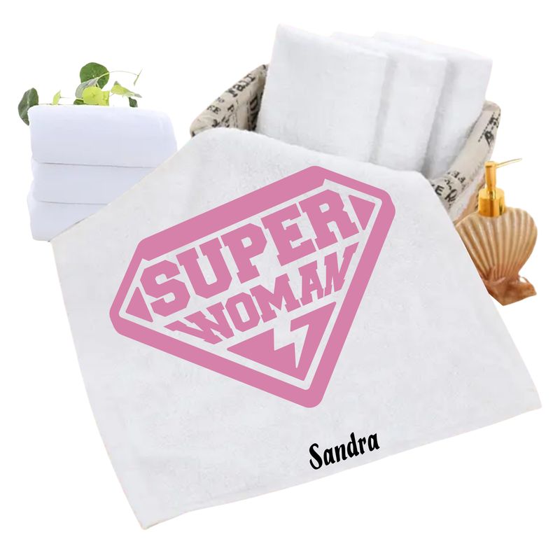 Personalized luxury towels with custom name and uplifting quotes