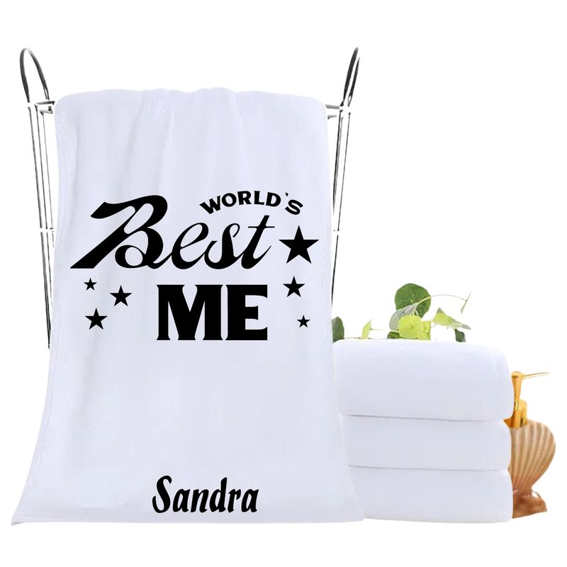 Personalized luxury towels with custom name and uplifting quotes