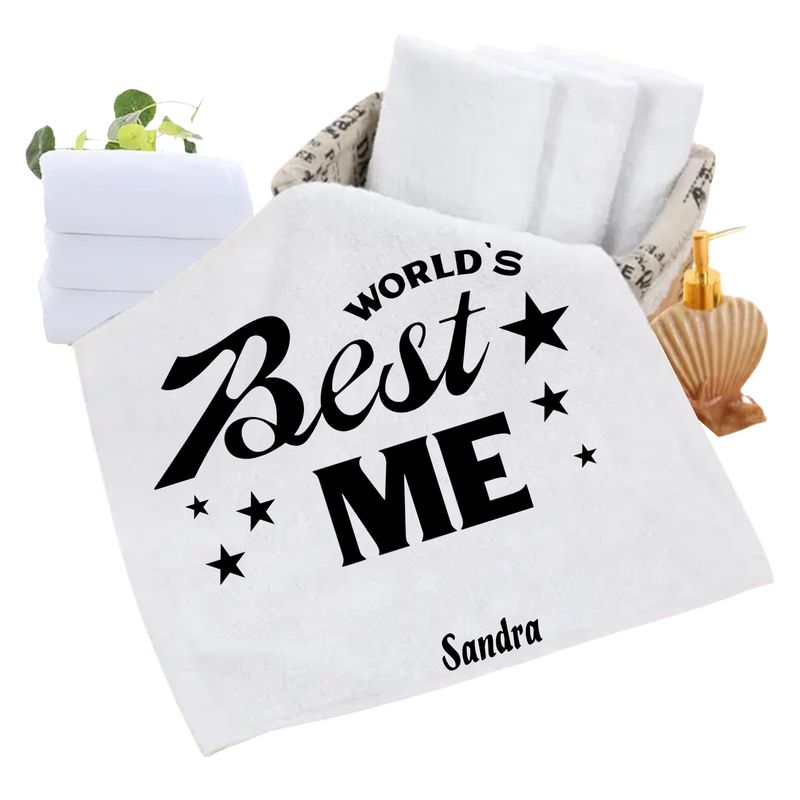 Personalized luxury towels with custom name and uplifting quotes