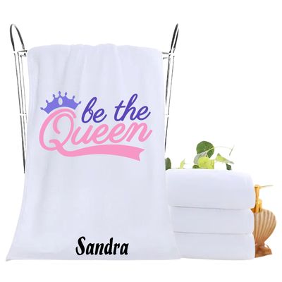 Personalized luxury towels with custom name and uplifting quotes