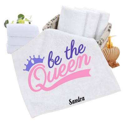 Personalized luxury towels with custom name and uplifting quotes