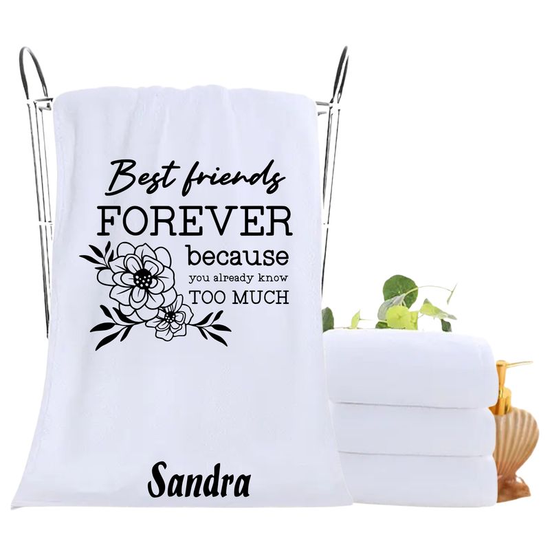 Personalized luxury towels with custom name and uplifting quotes