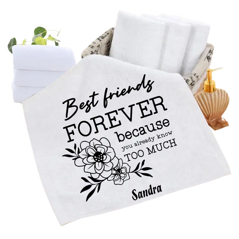 Personalized luxury towels with custom name and uplifting quotes