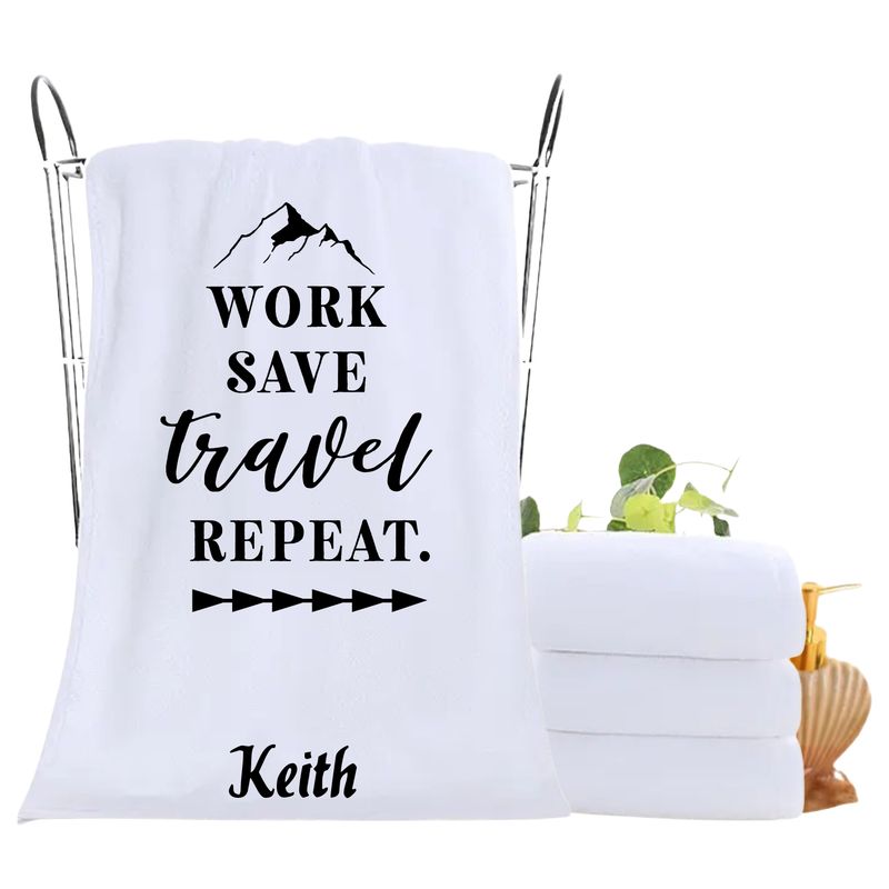 Personalized luxury towels with custom name and uplifting quotes