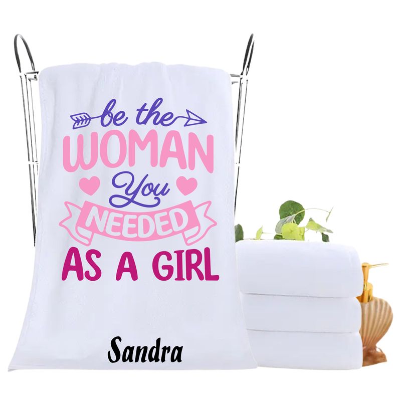 Personalized luxury towels with custom name and uplifting quotes