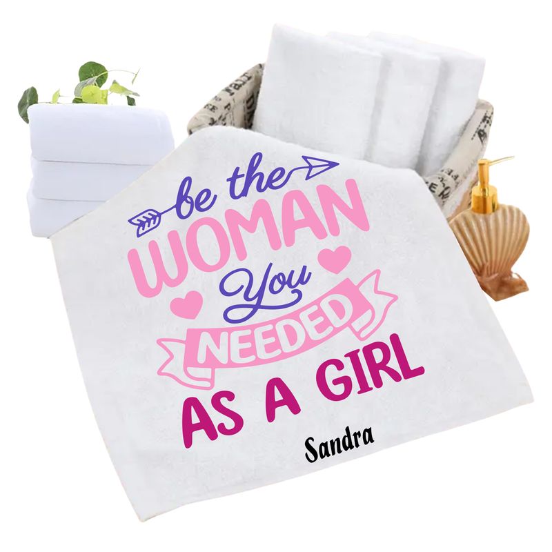 Personalized luxury towels with custom name and uplifting quotes