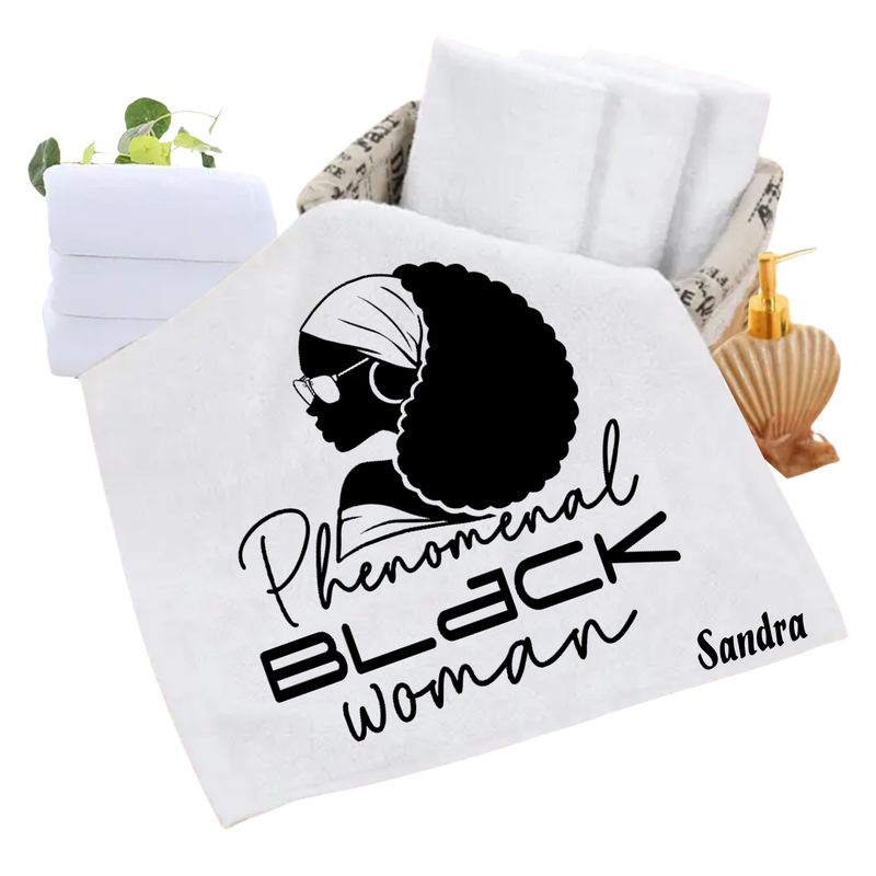 Personalized luxury towels with custom name and uplifting quotes