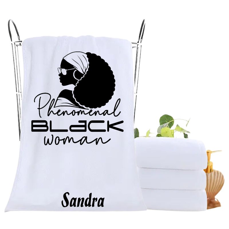 Personalized luxury towels with custom name and uplifting quotes