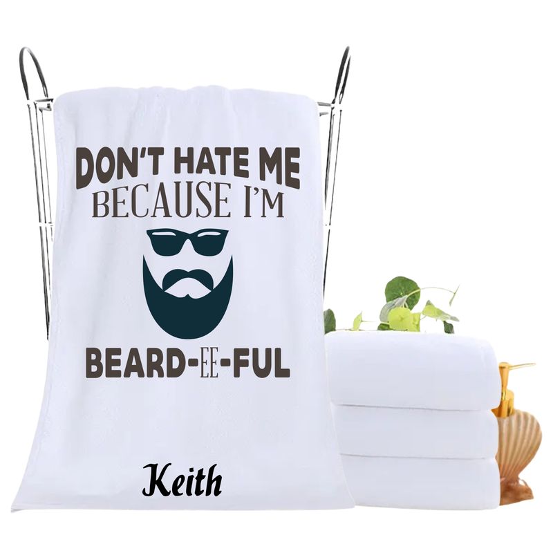 Personalized luxury towels with custom name and uplifting quotes
