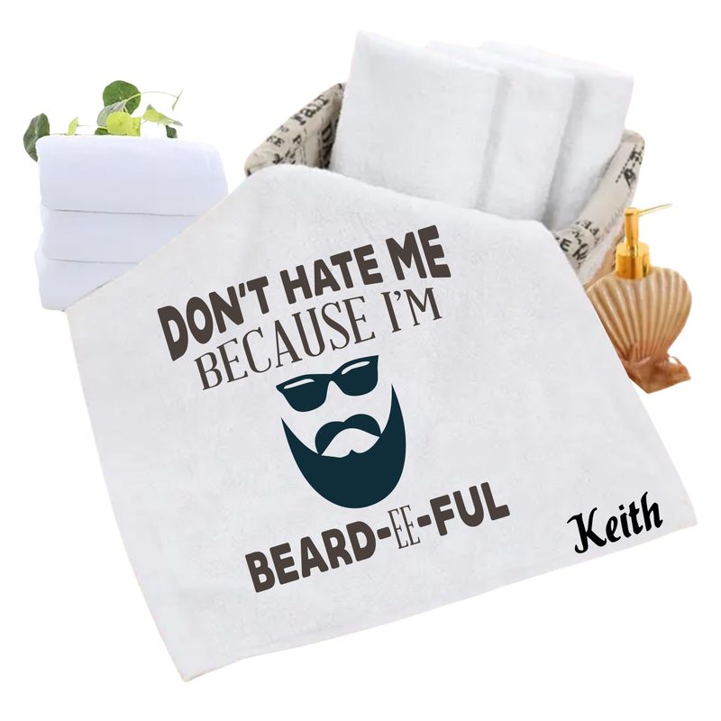 Personalized luxury towels with custom name and uplifting quotes