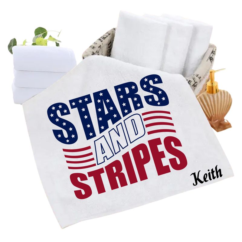 Personalized luxury towels with custom name and uplifting quotes