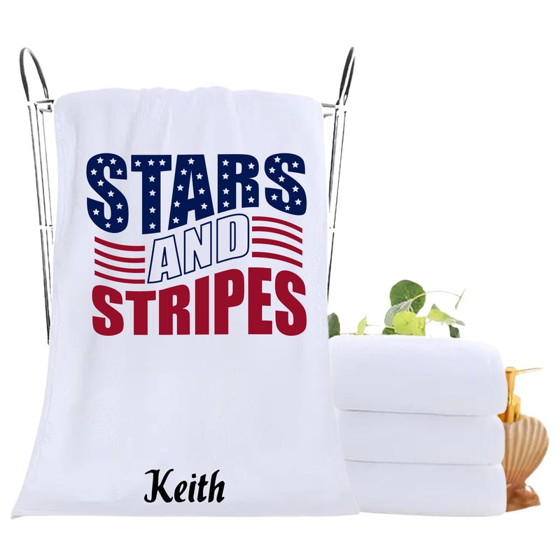 Personalized luxury towels with custom name and uplifting quotes