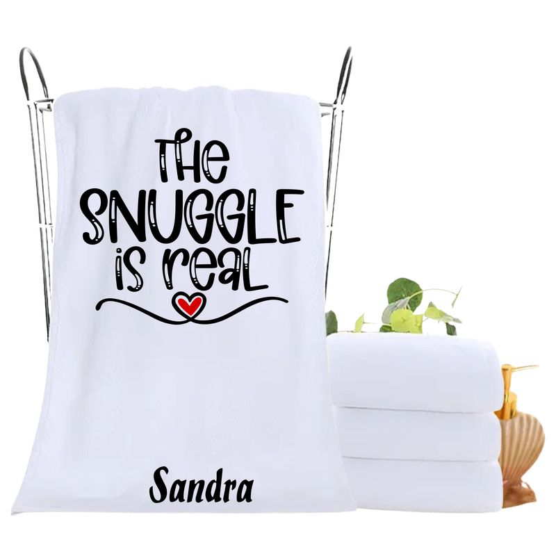 Personalized luxury towels with custom name and uplifting quotes