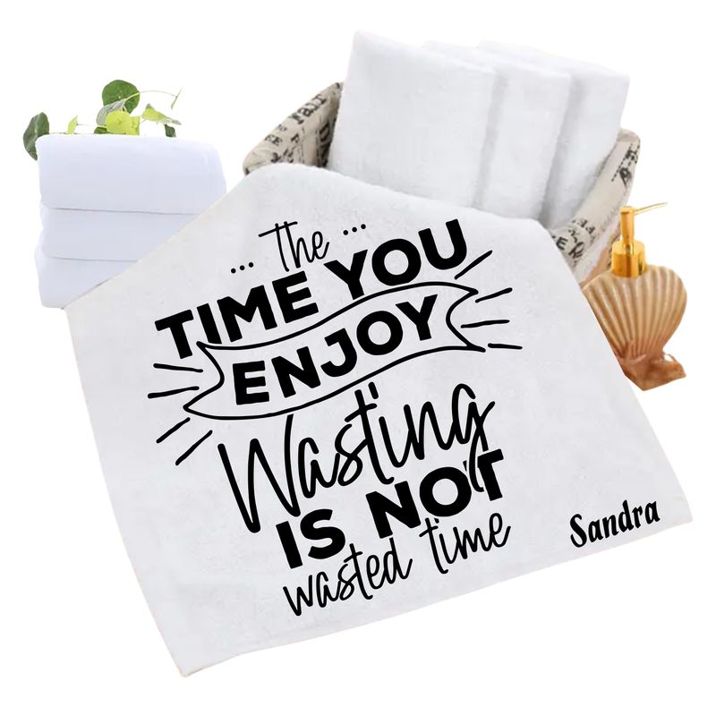 Personalized luxury towels with custom name and uplifting quotes