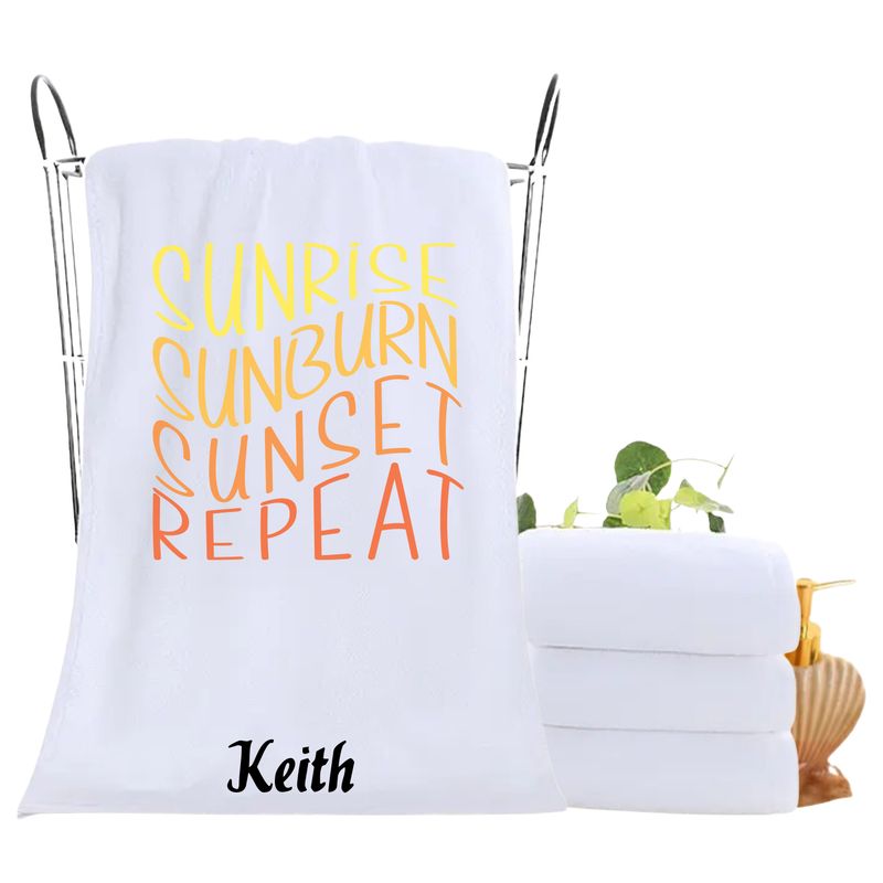 Personalized luxury towels with custom name and uplifting quotes