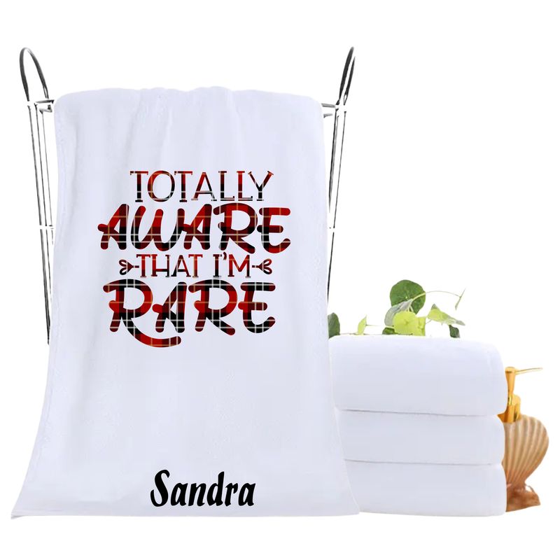 Personalized luxury towels with custom name and uplifting quotes