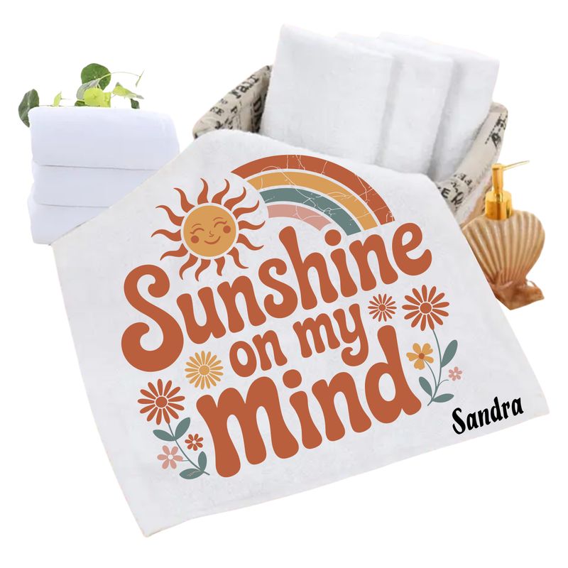 Personalized luxury towels with custom name and uplifting quotes