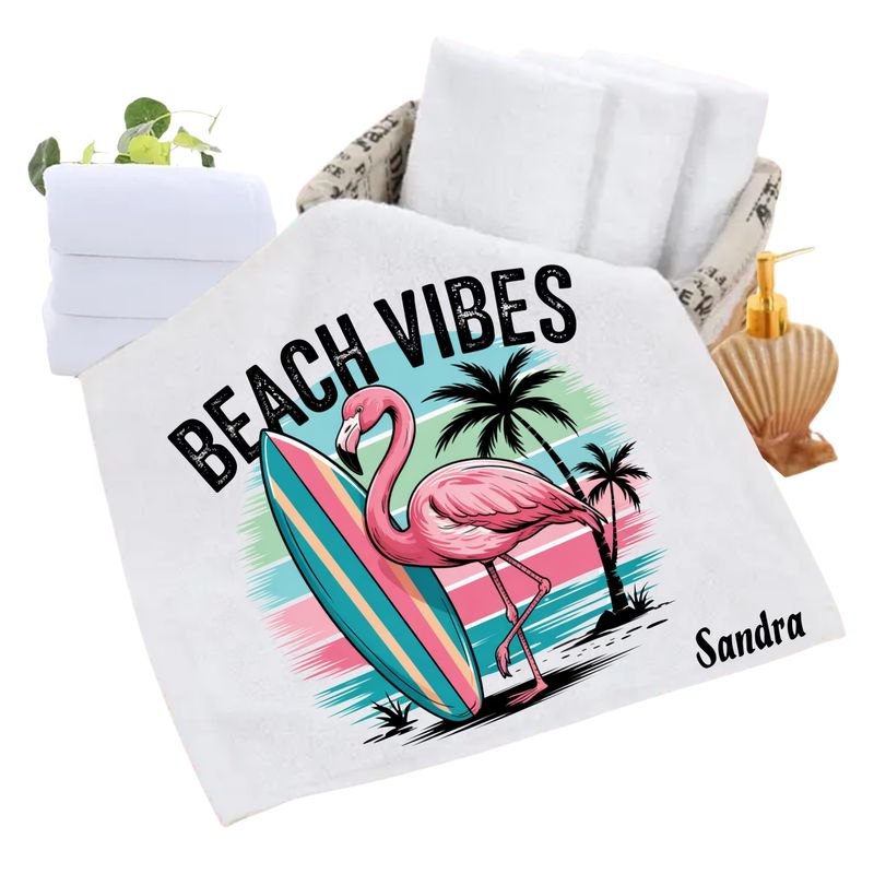 Personalized luxury towels with custom name and uplifting quotes