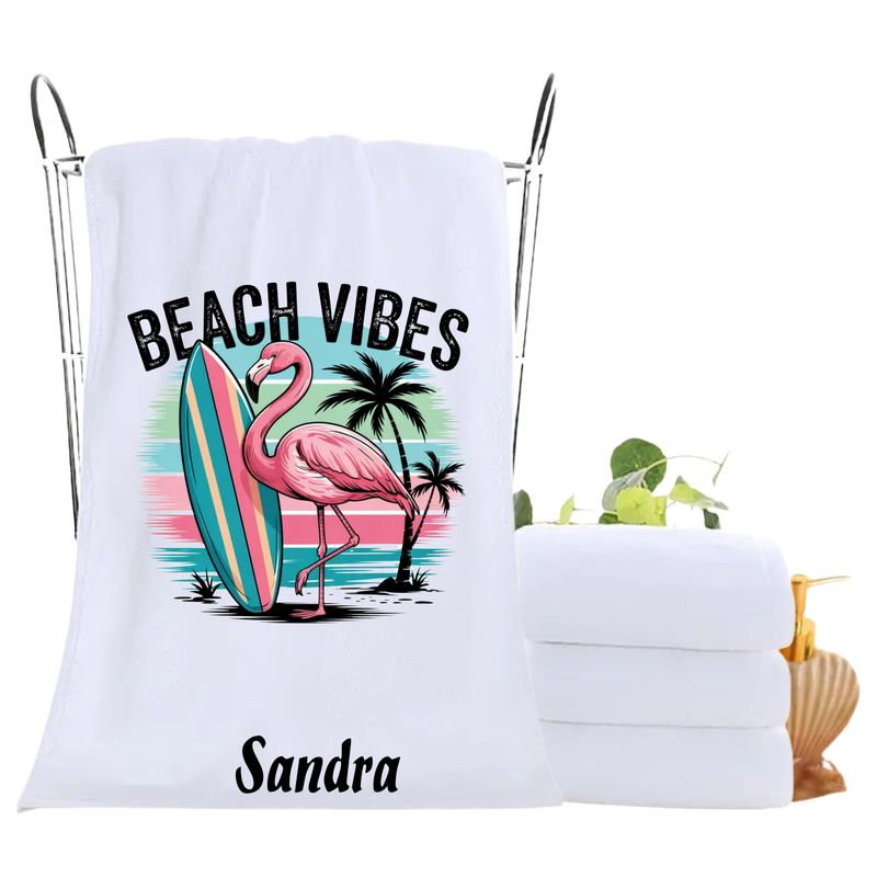 Personalized luxury towels with custom name and uplifting quotes