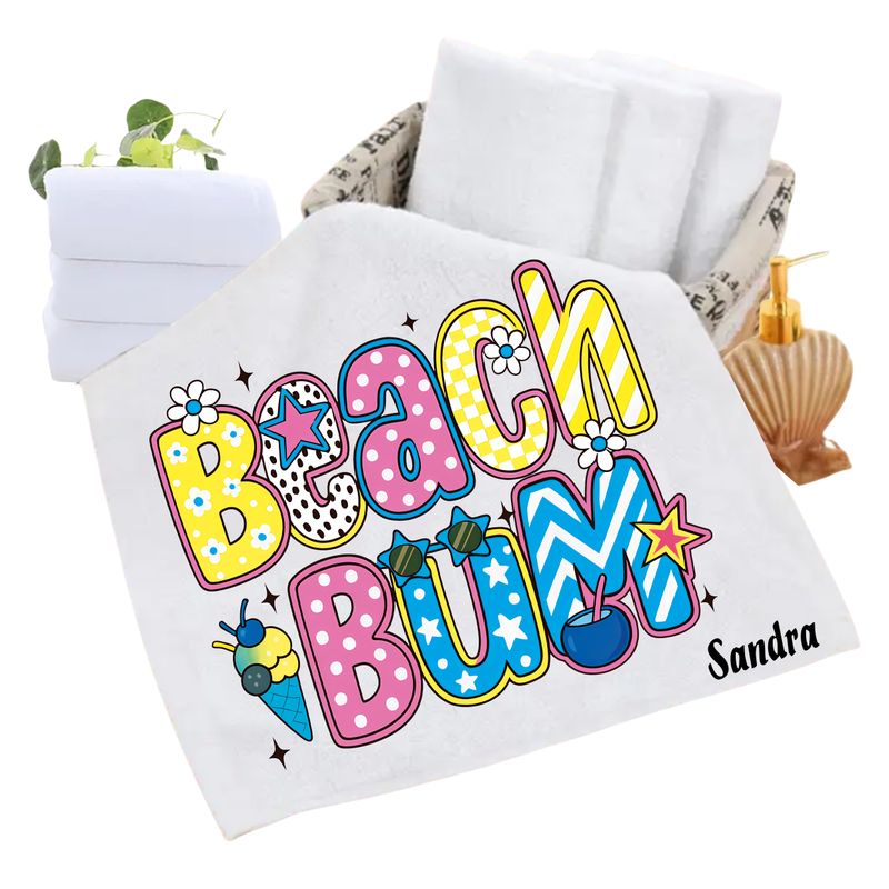 Personalized luxury towels with custom name and uplifting quotes
