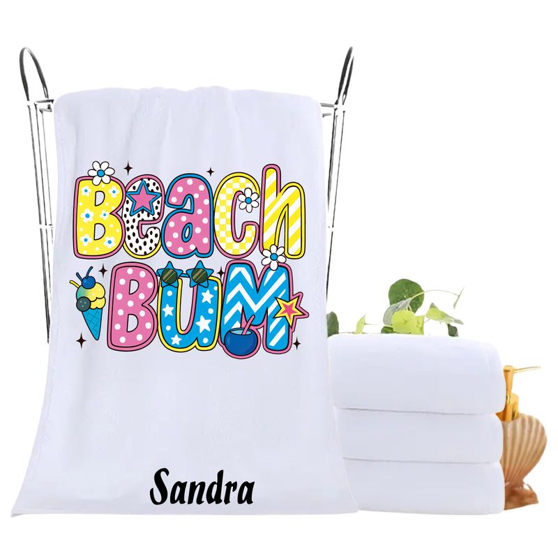 Personalized luxury towels with custom name and uplifting quotes