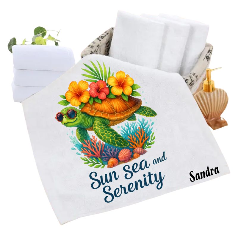 Personalized Luxury Bath Towels with Uplifting Words | Towels with Custom Name