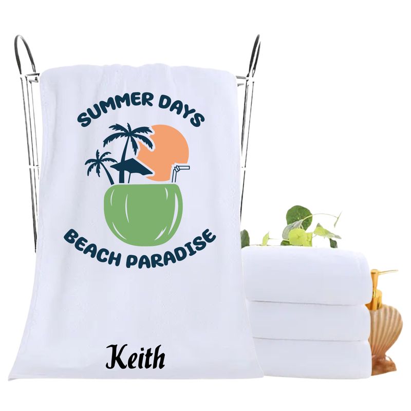 Personalized luxury towels with custom name and uplifting quotes