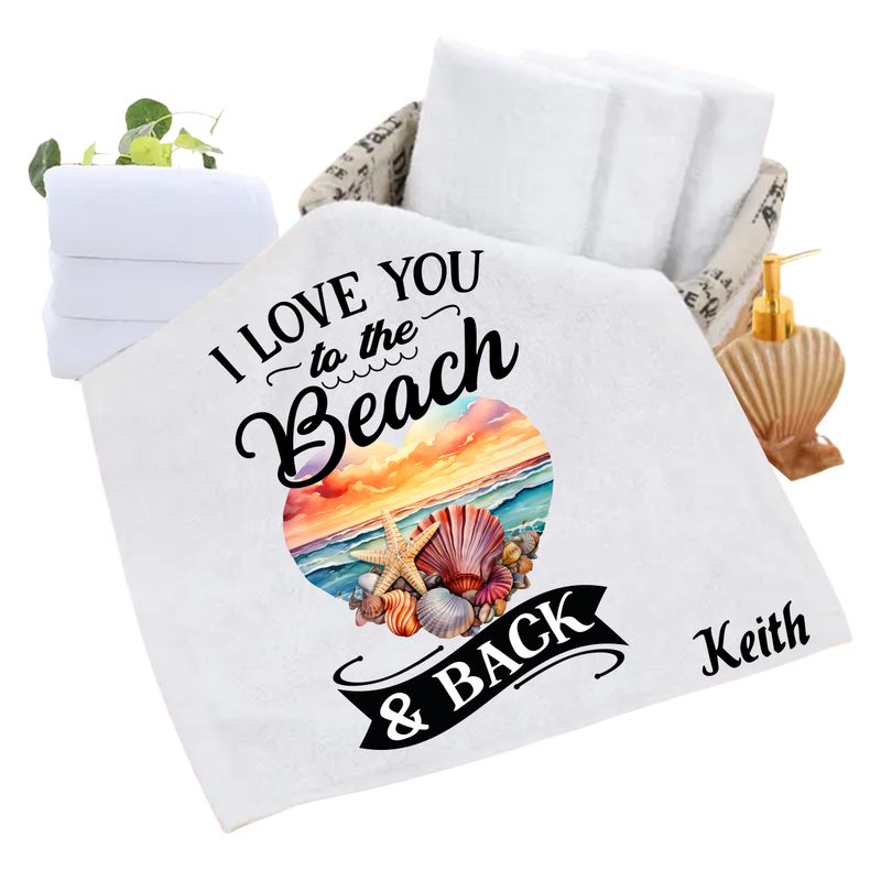 Personalized luxury towels with custom name and uplifting quotes