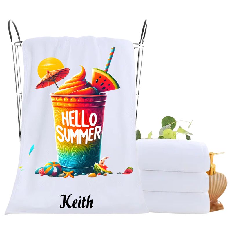 Personalized luxury towels with custom name and uplifting quotes