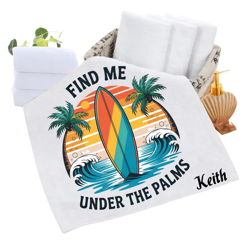 Personalized luxury towels with custom name and uplifting quotes