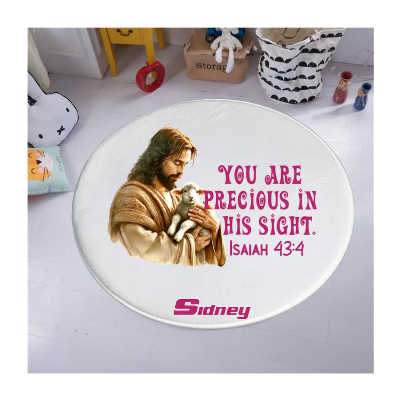 Plush Kids prayer mats with cheerful design and custom name