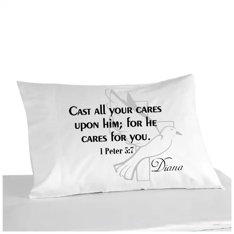 Personalized Prayer Pillowcase with Name and Scripture: Christian Comfort Gift