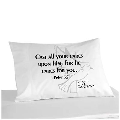 Personalized Prayer Pillowcase with Name and Scripture: Christian Comfort Gift